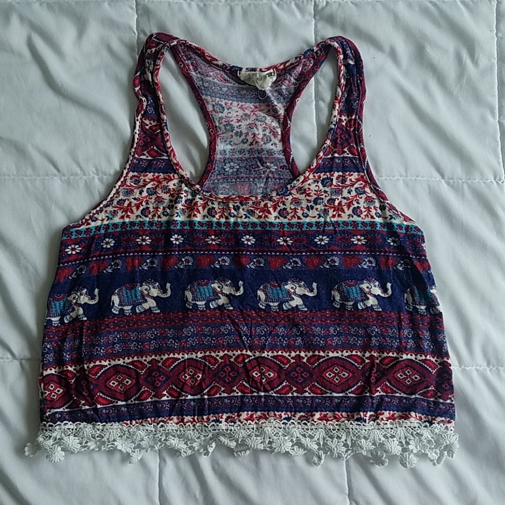 L.A. Hearts elephant crop top